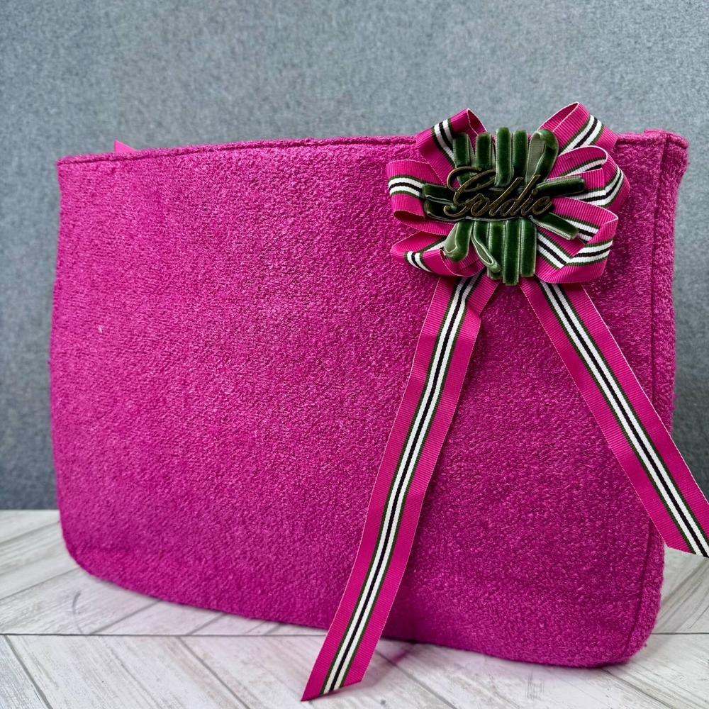 GOLDIE‎ LIMITED EDITION 4 Pink Tote Handbag Purse Pink Ribbon Chain Barbie